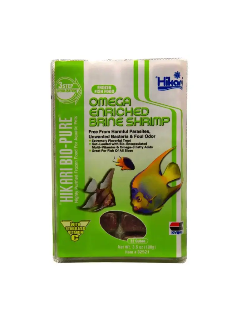 HIKARI BRINE SHRIMP ENRIQUECIDO CON OMEGA 100G (ALIMENTO CONGELADO)