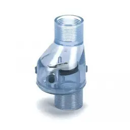 [TUB043] VALVULA CHECK PLASTICA COLUMPIO 1 1/2" ROSCA-ROSCA PVC (NO DESARMABLE )