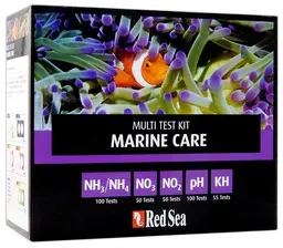 RED SEA MULTI TEST KIT MARINE CARE (NH3 NH4 NO2 NO3 PH PK)