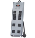 [ACCE143] COMERCIAL ELECTRIC BARRA MULTICONTACTO CON SUPRESOR DE PICOS 10 CONTACTOS
