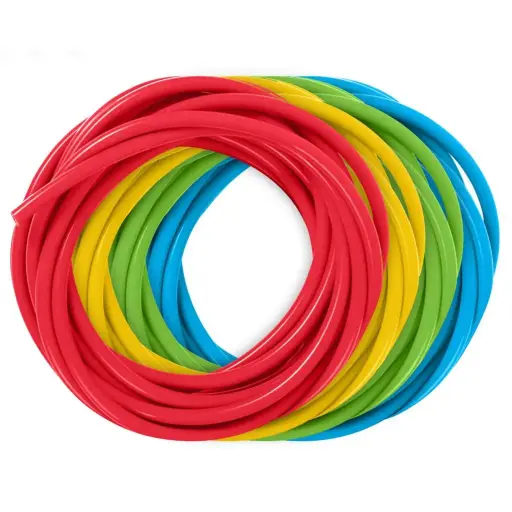 SIMPLICITY 4 PACK MANGUERAS SILICON PARA DOSIFICADORA TUBING VERDE/ROJO/AMARILLO/AZUL 